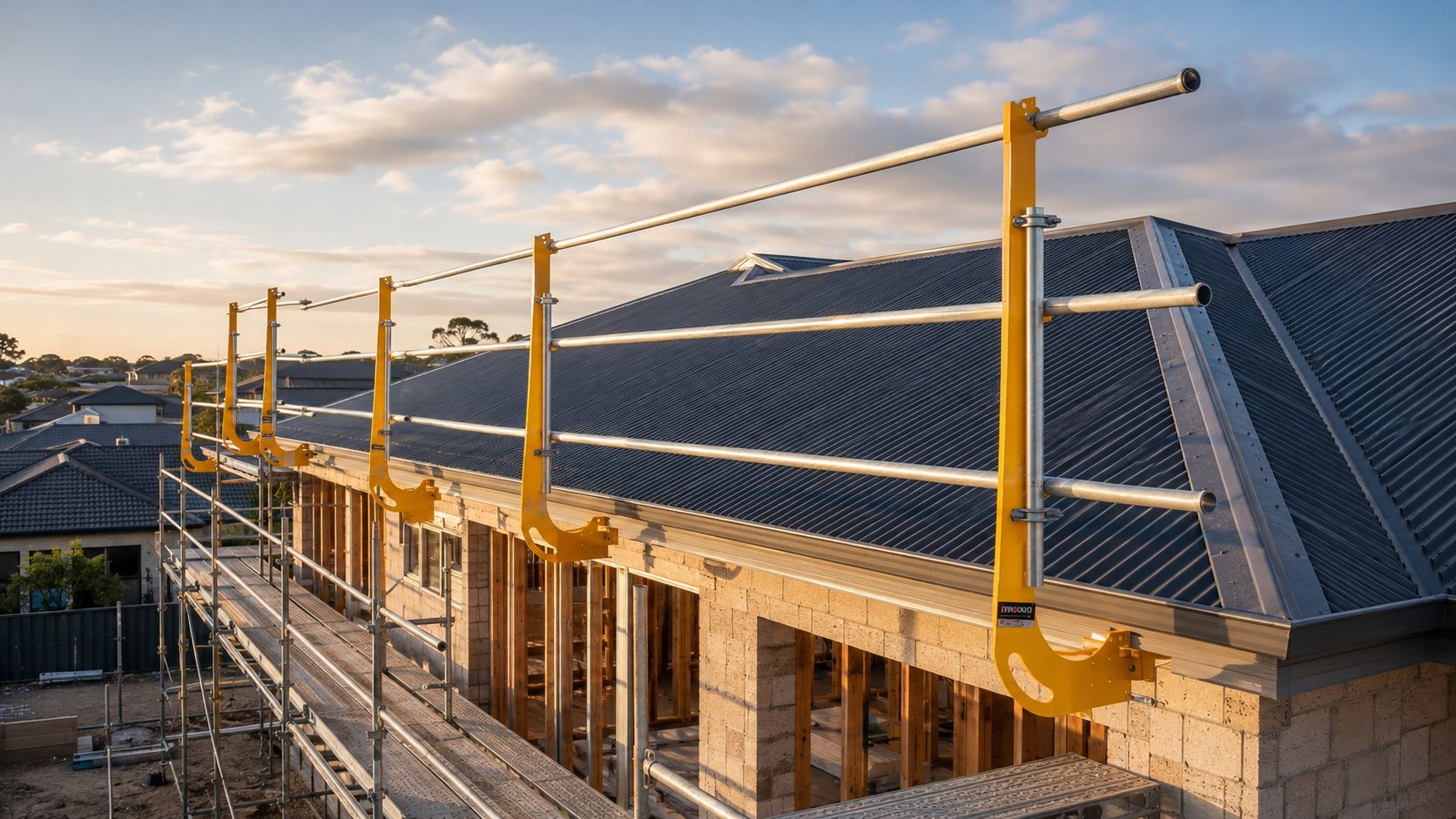 Edge protection installed on a Brisbane residential roof